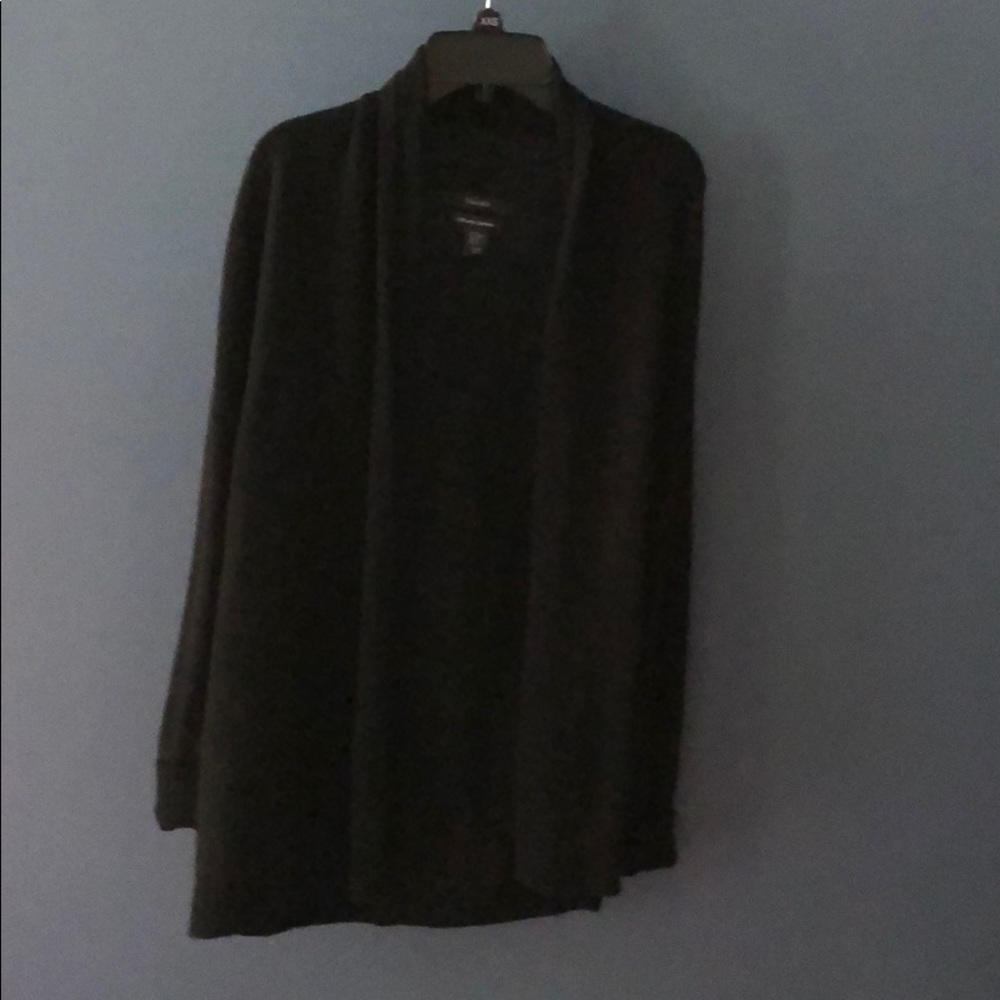 Tahiti black 100% 2-ply cashmere cardigan